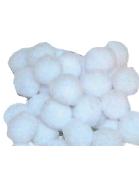 Πομ πομ 2εκ. λευκό 100 τεμάχια