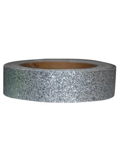 Αυτοκόλλητη ταινία glitter 1,5εκ., 2μέτρα ασημί