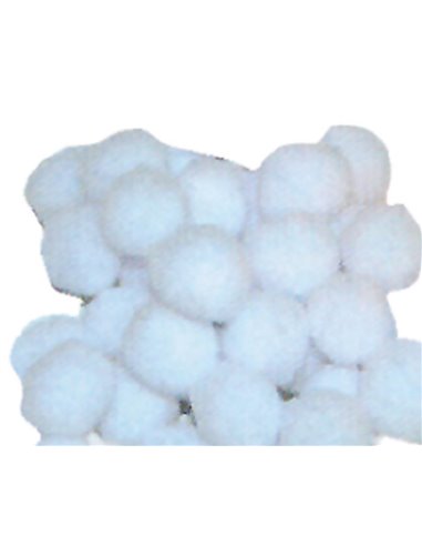 Πομ πομ 1εκ. λευκό 100 τεμάχια