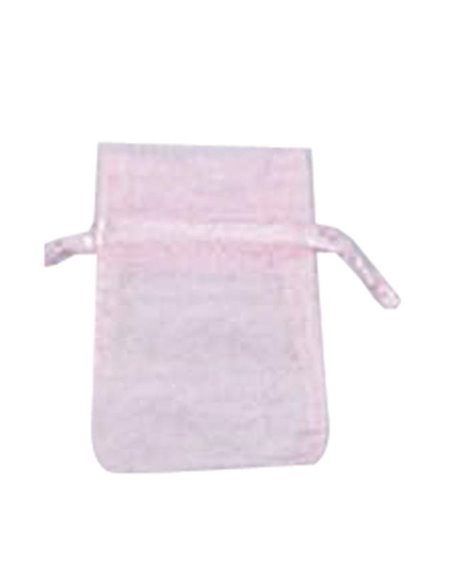 Πουγκιά οργαντέ ροζ 10x8εκ. 100τμχ