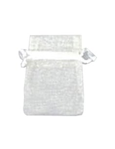 Πουγκιά οργαντέ λευκό 10x8εκ. 100 τμχ.