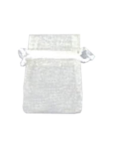 Πουγκιά οργαντέ λευκό 10x8εκ. 100 τμχ.