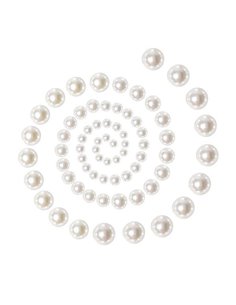 Πέρλες αυτοκόλλητες λευκές σε blister