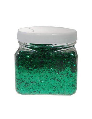 Χρυσόσκονη σε νιφάδες 1χιλ. πράσινη 200gr.