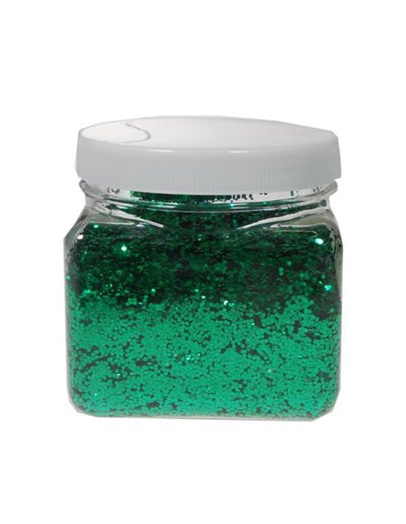 Χρυσόσκονη σε νιφάδες 1χιλ. πράσινη 200gr.