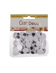 Μάτια αυτοκόλλητα οβαλ 18xιλx13χιλ. 100τεμ