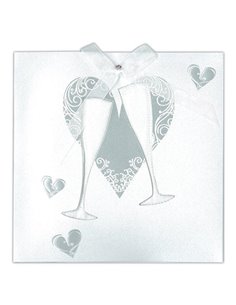 Κάρτα-προσκλητήριο με φάκελο "Ποτήρια" 13x18εκ.
