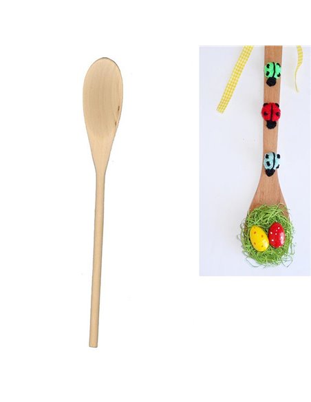 Κουτάλες ξύλινες χειροτεχνίας 10 τεμ 30εκ.