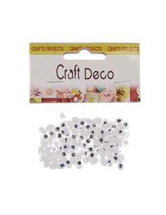 Μάτια αυτοκόλλητα οβαλ 7xιλχ5χιλ. 100τεμ