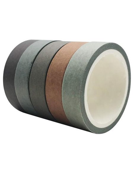 Αυτοκόλλητες κορδέλες αποχρώσεις Forest 5 τμχ