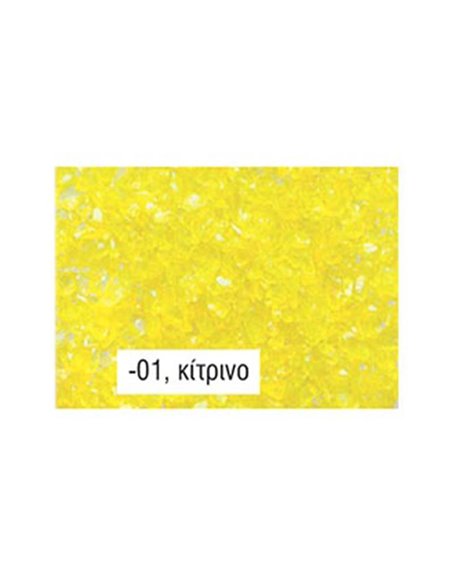 Διακοσμητικοί κρύσταλλοι κίτρινοι 4-10χιλ.