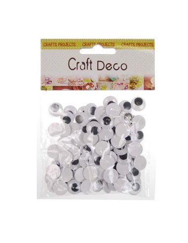 Μάτια αυτοκόλλητα στρόγγυλα 14xιλ. διαμ. 100τεμ