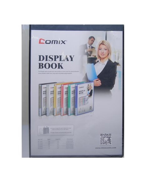 Comix σούπλ 20 φύλλων PP μαύρο Α4 Υ31x23,5x1,5εκ.