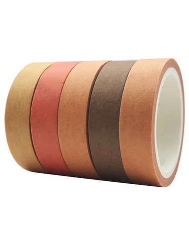 Αυτοκόλλητες κορδέλες αποχρώσεις Autumn leaves 5 τμχ