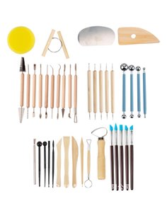 Ξύλινα εργαλεία πηλού σετ 40 τεμ.