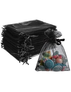 Πουγκιά οργαντέ μαύρο 10x8εκ. 100τμχ