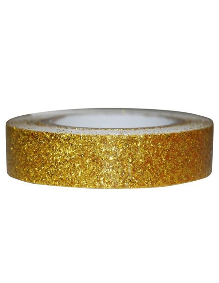 Αυτοκόλλητη ταινία glitter 1,5εκ., 2μέτρα χρυσή