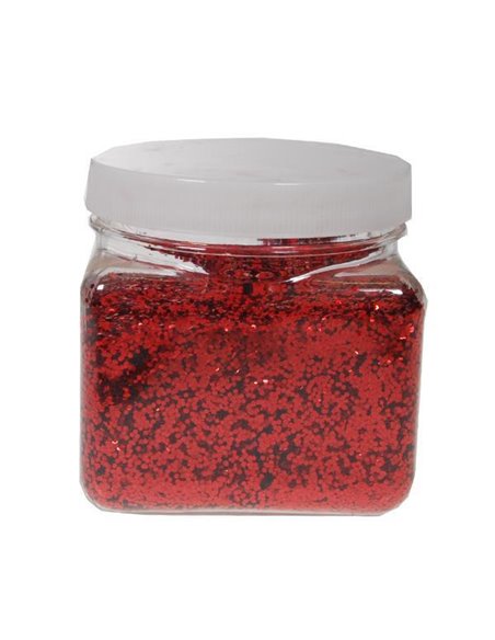 Χρυσόσκονη σε νιφάδες 1χιλ.  κόκκινη 300ml.