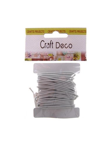 Λάστιχο στρόγγυλο λευκό Ø2χιλ, 5μ. μήκος