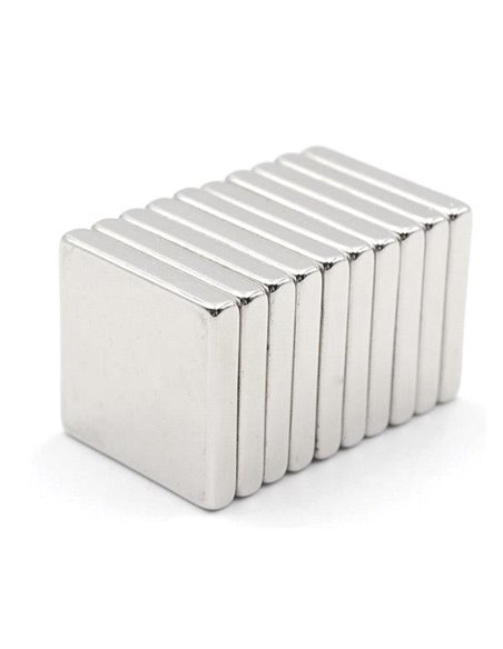 Μαγνήτες νίκελ αυτοκόλλητοι τετράγωνοι 10x10χιλ. πάχος 1χιλ. 100τμχ.