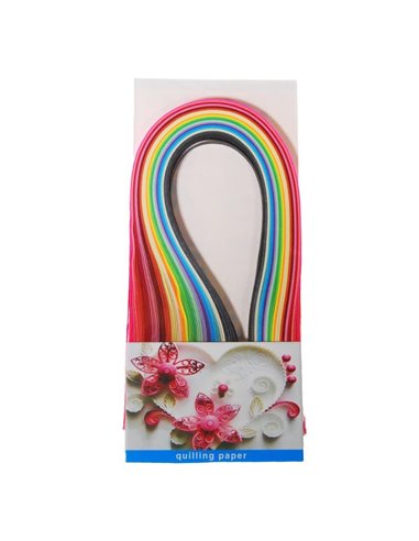 Quilling paper 4mm, 18χρώματα, 39εκ. μήκος