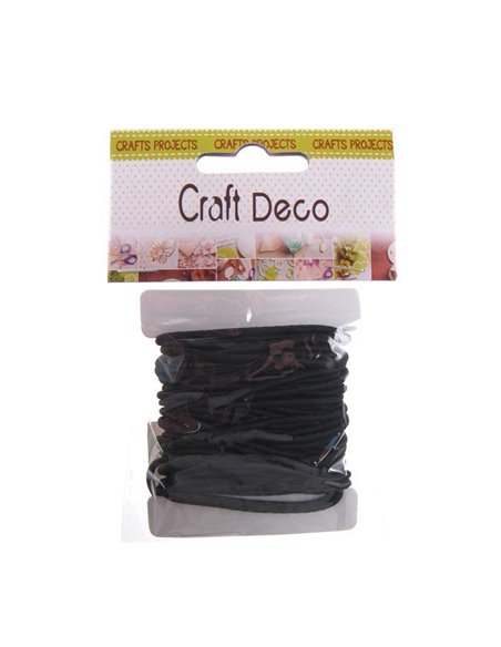 Λάστιχο στρόγγυλο μαύρο Ø2χιλ, 5μ. μήκος