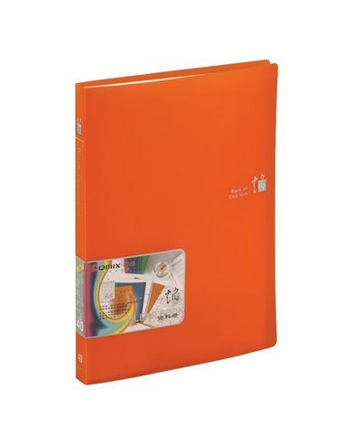 Comix σούπλ blaze Α4, 40 θήκες PP πορτοκαλί Υ31x23,5x2,5εκ.
