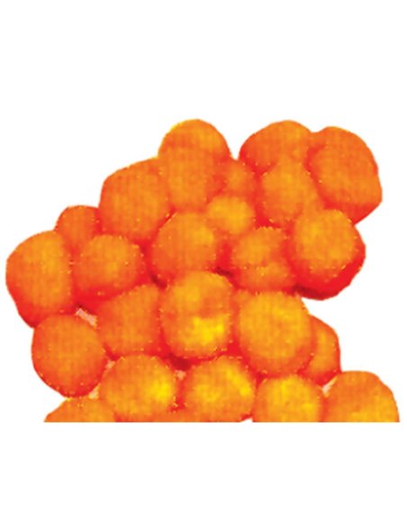 Πομ πομ 2εκ. πορτοκαλί 100 τεμάχια