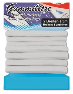 Λάστιχο λευκό πλακέ 6mm x3.5μ.