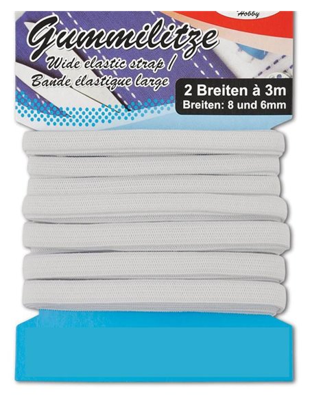 Λάστιχο λευκό πλακέ 6mm x3.5μ.