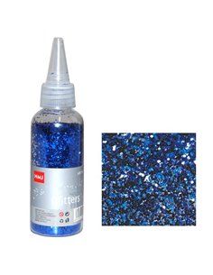 Glitter νιφάδες 1/24'' σε μπουκάλι μπλε 30γρ.