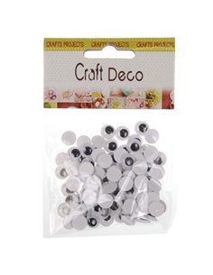 Μάτια αυτοκόλλητα στρόγγυλα 10xιλ. διαμ. 100τεμ