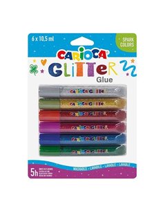 Carioca glitter glue spark 6x10,5ml