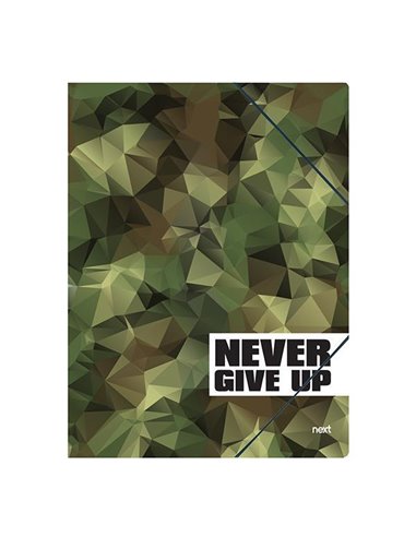 Next φάκελος λάστιχο "Never give up" Υ35x25εκ.