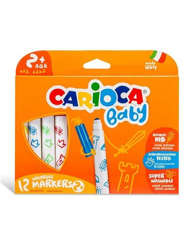 Carioca μαρκαδόροι Baby 12 χρώματα για παιδιά 2+