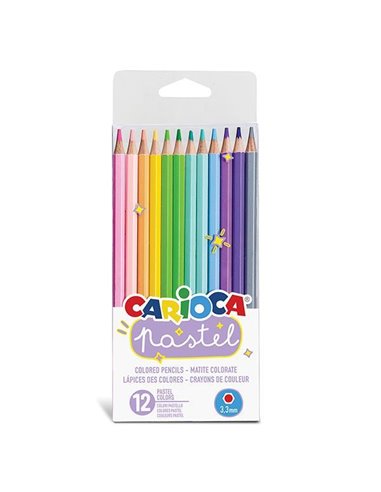 Carioca ξυλομπογιές με 12 pastel χρώματα