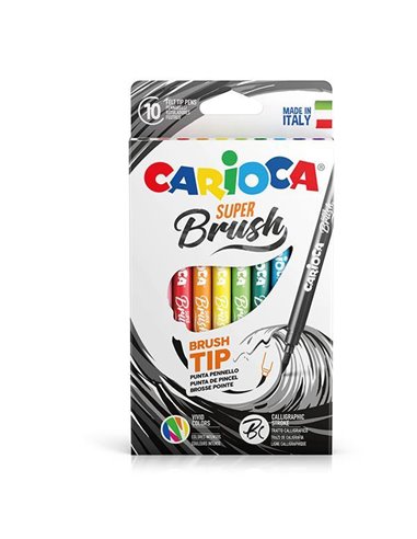 Carioca Super-Brush μαρκαδόροι 10 χρωμάτων