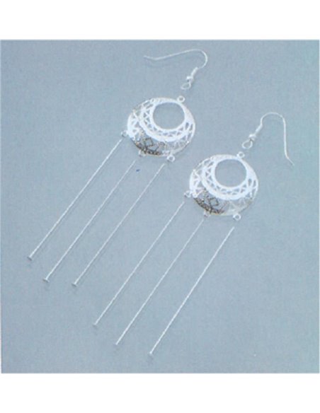 Efco ζευγάρι σκουλαρίκια επαργυρωμένα 25mm.