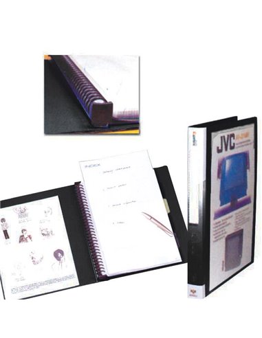 Comix σούπλ 40 φύλλων σπιράλ PP μαύρο Α4 Υ31,5x26x3,6εκ.