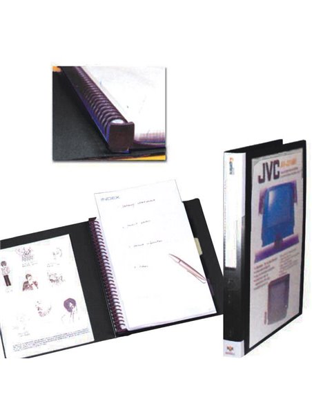 Comix σούπλ 40 φύλλων σπιράλ PP μαύρο Α4 Υ31,5x26x3,6εκ.