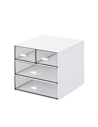 Comix Organizer με 4 συρτάρια, λευκό, Y14,6x15,5x17,6εκ.
