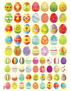 Xαρτόνι "πασχαλινά αβγά" 50x70εκ. 300γρ.