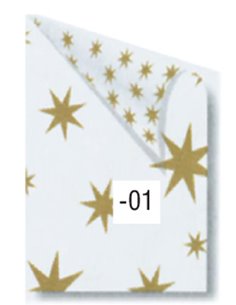 Rainbow χαρτόνι λευκό με χρυσά αστέρια 50x70εκ.