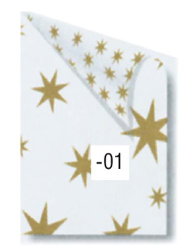 Rainbow χαρτόνι λευκό με χρυσά αστέρια 50x70εκ.