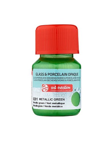 Talens χρώμα glass/porcelain opaque 8201 metal green 30ml