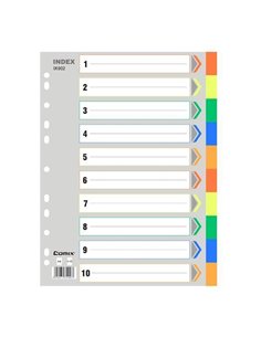 Comix διαχωριστικά πλαστικά ντοσιέ Α4 1-10 θέματα