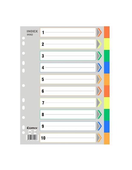 Comix διαχωριστικά πλαστικά ντοσιέ Α4 1-10 θέματα