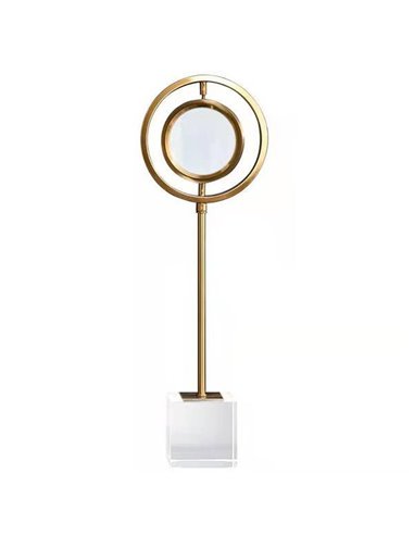Επιτραπέζιο διακοσμητικό "Circle" χρυσό, μεταλλικό, 15x10x46εκ.