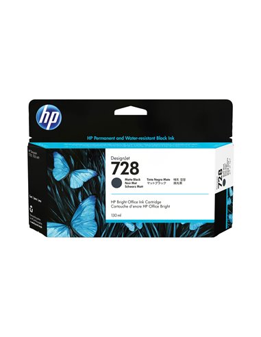 HP 728 130-ml Matte Black DesignJet Ink Cartridge