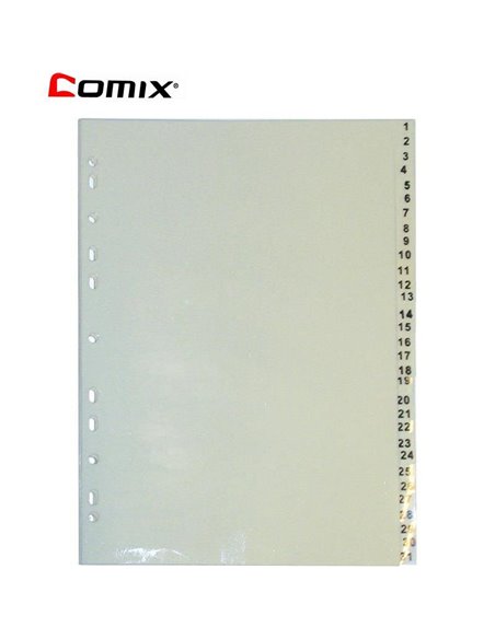 Διαχωριστικά πλαστικά ντοσιέ 1-31 θέματα Α4